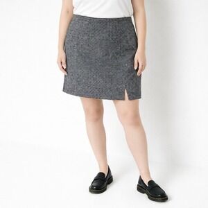 NWT Old Navy‎ Houndstooth Mini Skirt 3X Lined Side Slit Career Y2K Preppy